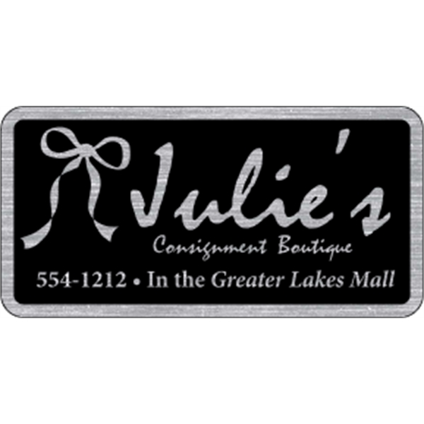 4" x 2"  rectangular shaped ID decal made of brushed... from ASI 89910 Stouse, LLC