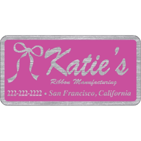 4" x 2"  rectangular shaped ID decal made of brushed... from ASI 89910 Stouse, LLC