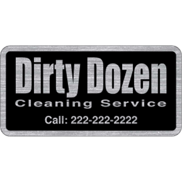 4" x 2"  rectangular shaped ID decal made of brushed... from ASI 89910 Stouse, LLC