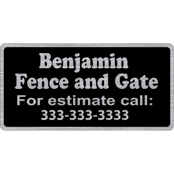 6" x 3" rectangular shaped ID decal made of brushed chrome... from ASI 89910 Stouse, LLC