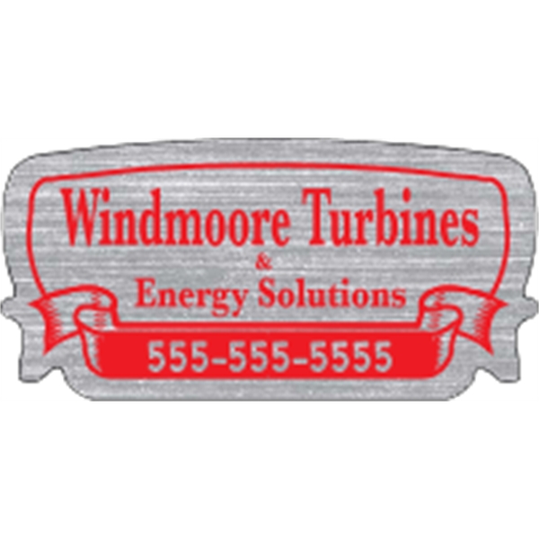 2.875" x 1.375" banner bubble shaped identification decal made of brushed... from ASI 89910 Stouse, LLC