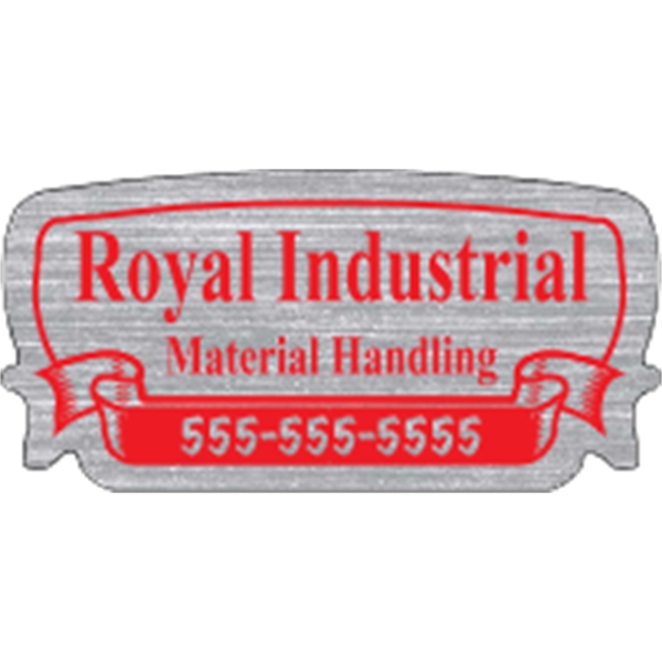 2.875" x 1.375" banner bubble shaped identification decal made of brushed... from ASI 89910 Stouse, LLC
