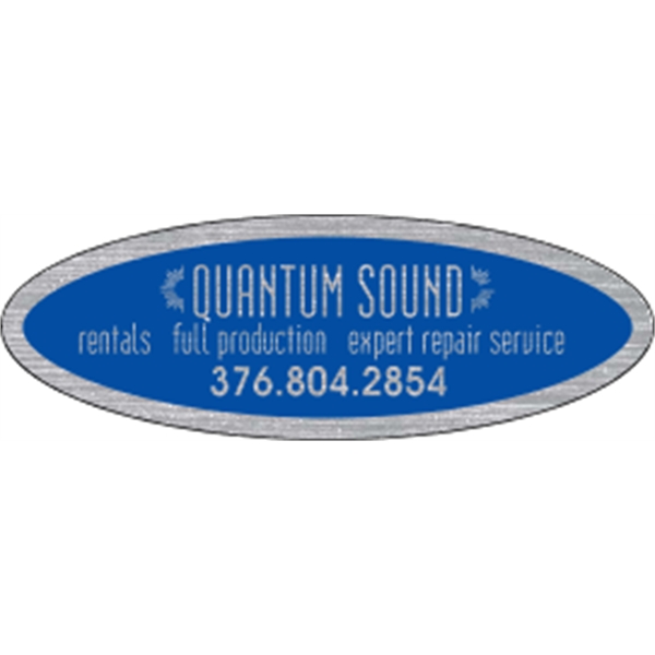 3.75" x 1.25" oval shaped identification decal made of brushed chrome... from ASI 89910 Stouse, LLC
