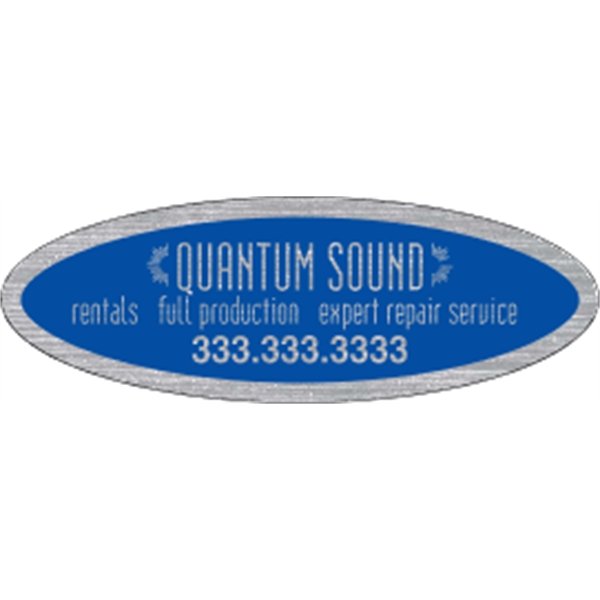 3.75" x 1.25" oval shaped identification decal made of brushed chrome... from ASI 89910 Stouse, LLC