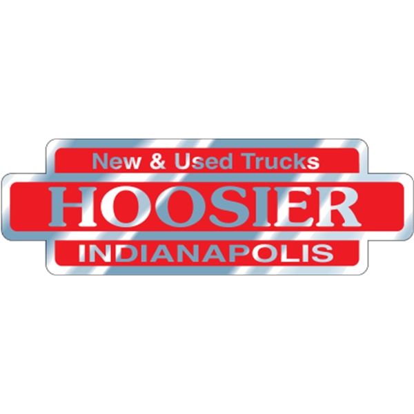 5.793" x 1.912" stacked rectangles auto ad made from chrome polyester... from ASI 89910 Stouse, LLC