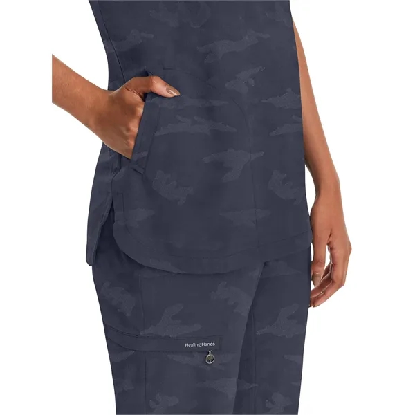 Healing Hands Purple Label Joy Camo Top... from ASI 86018 Scrub Authority / Uniform Stores