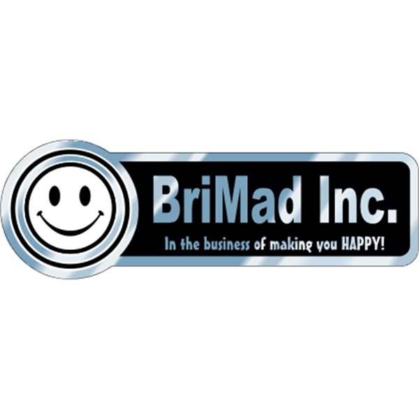 5.791" x 1.912" circle with rectangle auto ad made from chrome... from ASI 89910 Stouse, LLC