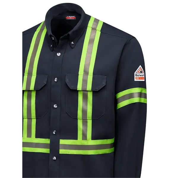 Bulwark Shirts - Men's Tecasafe W/Striping... from ASI 86018 Scrub Authority / Uniform Stores