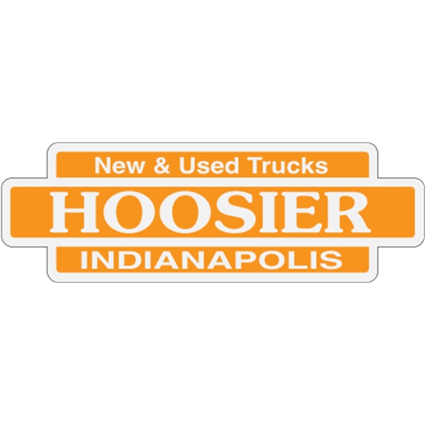 5.793" x 1.912" stacked rectangle auto ad made from white reflective... from ASI 89910 Stouse, LLC