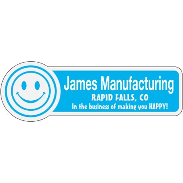 5.791" x 1.912" circle with rectangle auto ad made from white... from ASI 89910 Stouse, LLC