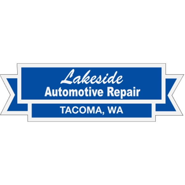 1.82" x 5.766" ribbon with rectangle auto ad made from white... from ASI 89910 Stouse, LLC