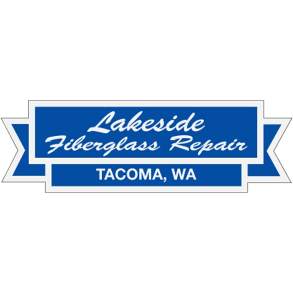 1.82" x 5.766" ribbon with rectangle auto ad made from white... from ASI 89910 Stouse, LLC