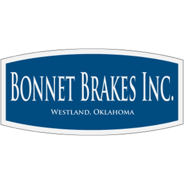 Rectangular w/curved top and bottom auto ad made from white reflective... from ASI 89910 Stouse, LLC