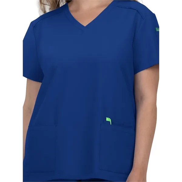 koi - Cureology - Women's 3-Pocket V-Neck Cardi Scrub Top... from ASI 86018 Scrub Authority