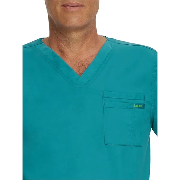 Landau Proflex Men's 2-Pocket V-Neck Short Sleeve Scrub Top... from ASI 86018 Scrub Authority / Uniform Stores