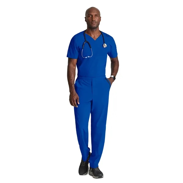 Barco One Men's 2 Pocket Ribbed V-neck Top... from ASI 86018 Scrub Authority / Uniform Stores