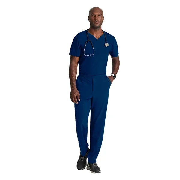 Barco One Men's 2 Pocket Ribbed V-neck Top... from ASI 86018 Scrub Authority / Uniform Stores