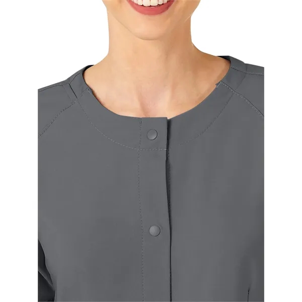 WonderWink W123 Women's Crew Neck Warm Up Jacket.... from ASI 86018 Scrub Authority / Uniform Stores