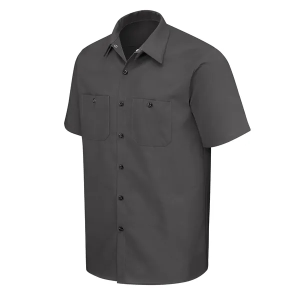 Red Kap Industrial Solid Short Sleeve Work Shirt... from ASI 86018 Scrub Authority / Uniform Stores