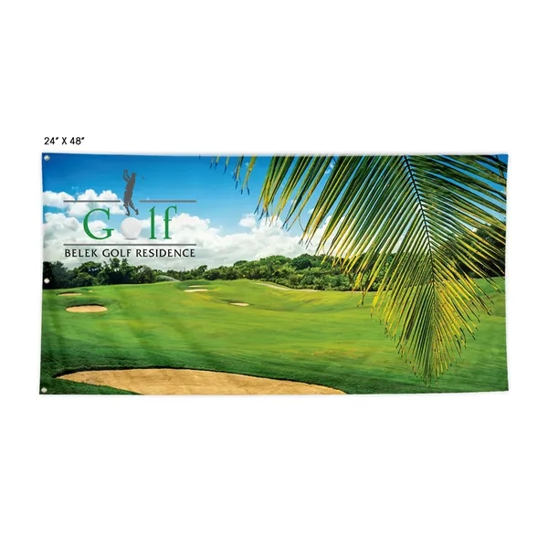 Dye-sublimation printed 24" x 48" custom flags.... from ASI 93987 Martini-Vispak Inc.