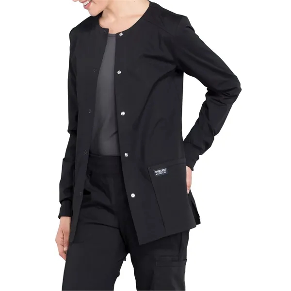 Cherokee WW Professionals Women's Snap Front Warm-up Jacket... from ASI 86018 Scrub Authority / Uniform Stores