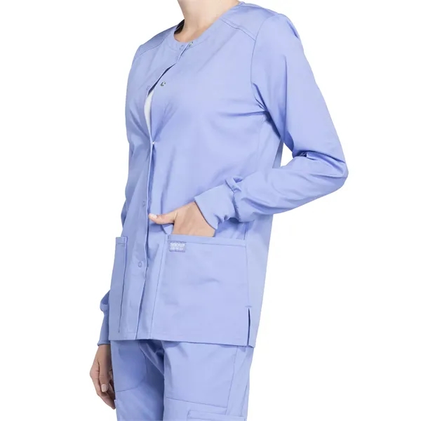 Cherokee WW Professionals Women's Snap Front Warm-up Jacket... from ASI 86018 Scrub Authority / Uniform Stores