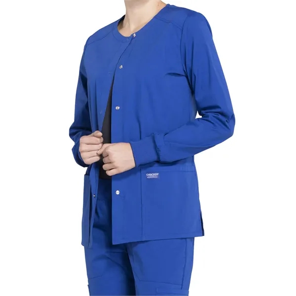 Cherokee WW Professionals Women's Snap Front Warm-up Jacket... from ASI 86018 Scrub Authority / Uniform Stores