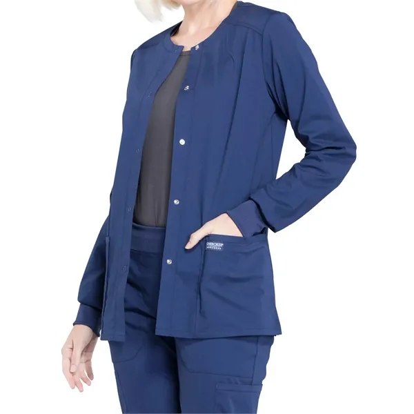 Cherokee WW Professionals Women's Snap Front Warm-up Jacket... from ASI 86018 Scrub Authority / Uniform Stores
