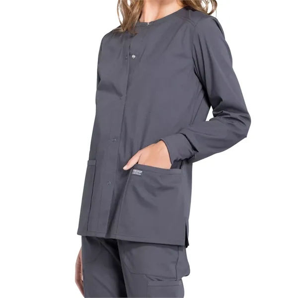 Cherokee WW Professionals Women's Snap Front Warm-up Jacket... from ASI 86018 Scrub Authority / Uniform Stores