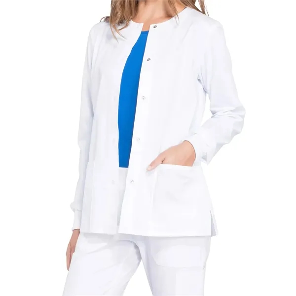 Cherokee WW Professionals Women's Snap Front Warm-up Jacket... from ASI 86018 Scrub Authority / Uniform Stores