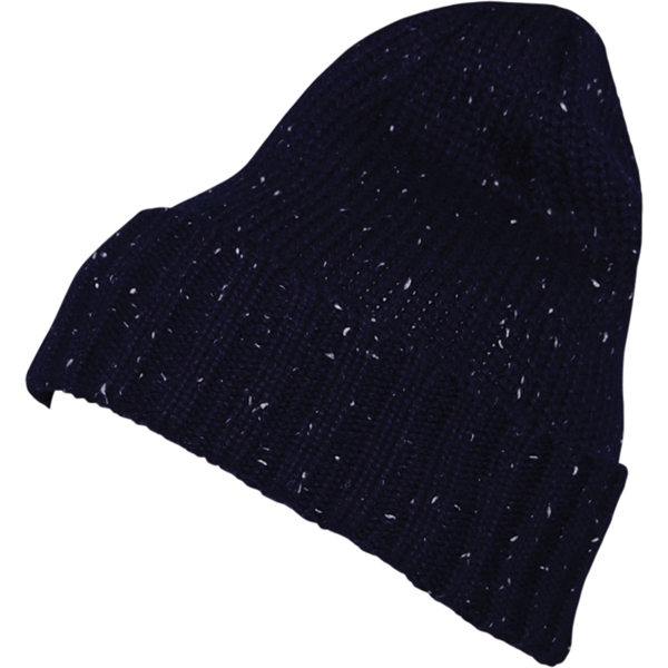 8" Heavy Ribbed Cuff Beanie, Contrast Speckle... from ASI 43456 CF Headwear