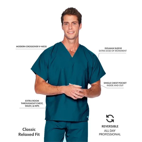 Landau Essentials Unisex V-Neck Top... from ASI 86018 Scrub Authority / Uniform Stores