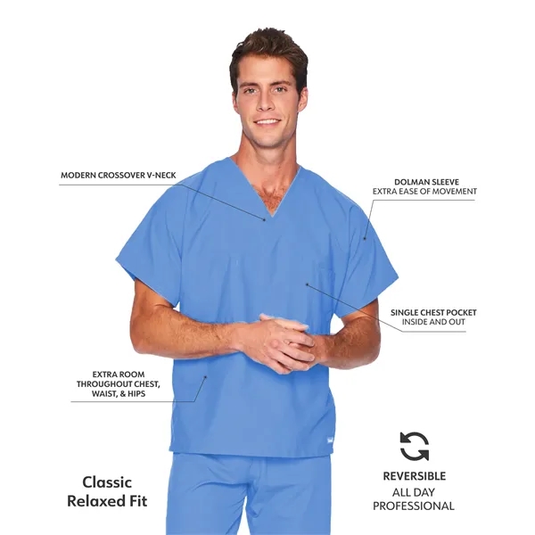 Landau Essentials Unisex V-Neck Top... from ASI 86018 Scrub Authority / Uniform Stores