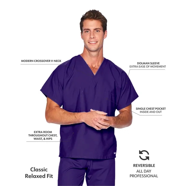 Landau Essentials Unisex V-Neck Top... from ASI 86018 Scrub Authority / Uniform Stores