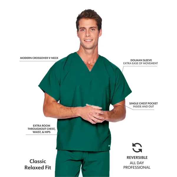 Landau Essentials Unisex V-Neck Top... from ASI 86018 Scrub Authority / Uniform Stores
