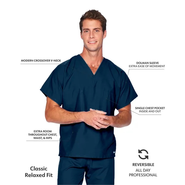 Landau Essentials Unisex V-Neck Top... from ASI 86018 Scrub Authority / Uniform Stores