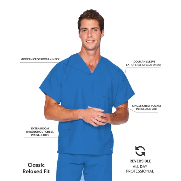 Landau Essentials Unisex V-Neck Top... from ASI 86018 Scrub Authority / Uniform Stores