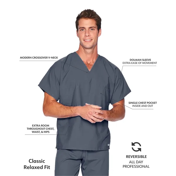 Landau Essentials Unisex V-Neck Top... from ASI 86018 Scrub Authority / Uniform Stores
