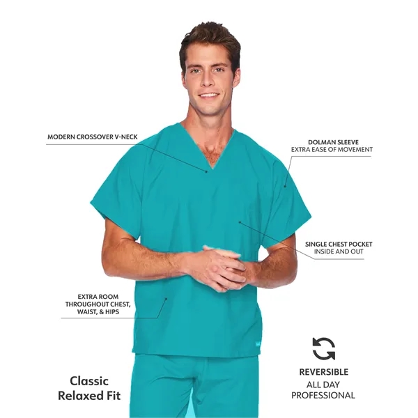 Landau Essentials Unisex V-Neck Top... from ASI 86018 Scrub Authority / Uniform Stores