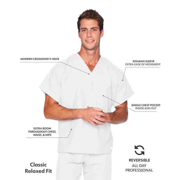 Landau Essentials Unisex V-Neck Top... from ASI 86018 Scrub Authority / Uniform Stores