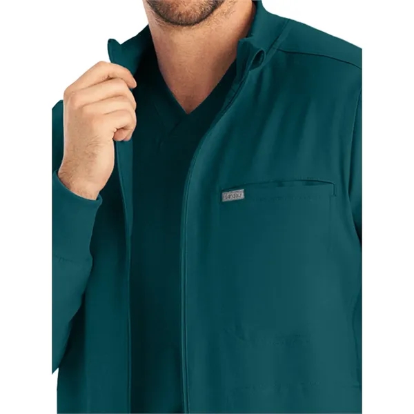 Landau - Forward - Men's 3-Pocket Mock-Neck Zip-Front Scr...... from ASI 86018 Scrub Authority / Uniform Stores