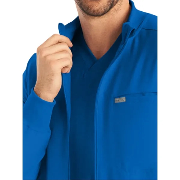 Landau - Forward - Men's 3-Pocket Mock-Neck Zip-Front Scr...... from ASI 86018 Scrub Authority / Uniform Stores