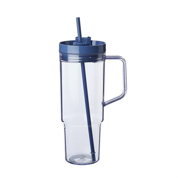40 oz. single wall plastic tumbler with screw-on lid and 1... from ASI 37218 Athena Promo (tm)