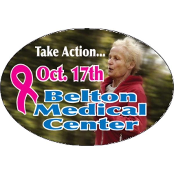 3.5" x 2.375" indoor labels with oval shape, four color process... from ASI 89910 Stouse, LLC