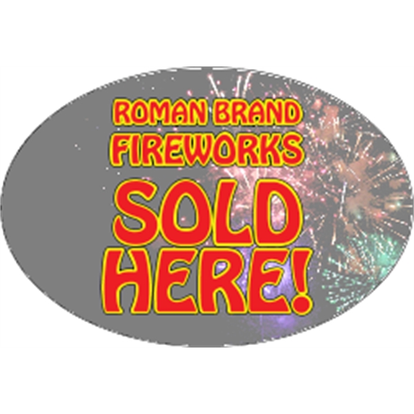 3.5" x 2.375" indoor labels with oval shape, four color process... from ASI 89910 Stouse, LLC