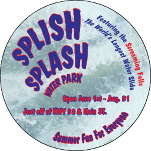 3.5" circle-shaped indoor label with four color process printing and your... from ASI 89910 Stouse, LLC