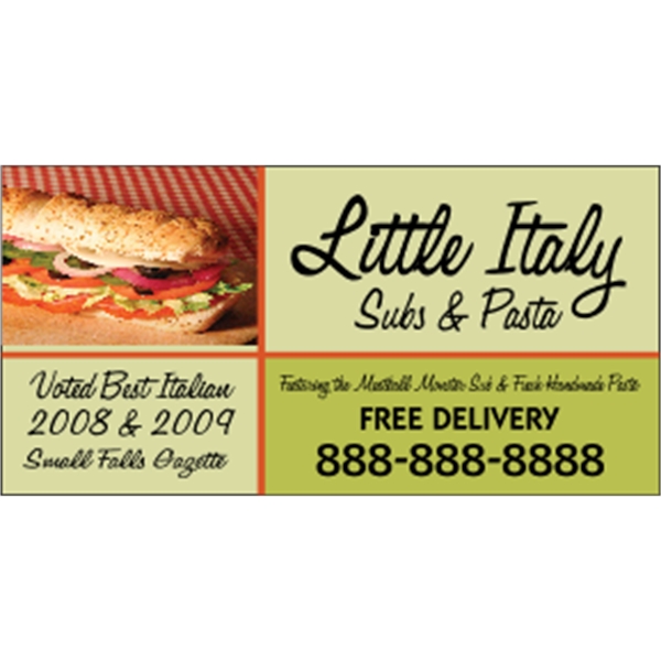 4" x 2" indoor labels with square corners, four color process... from ASI 89910 Stouse, LLC