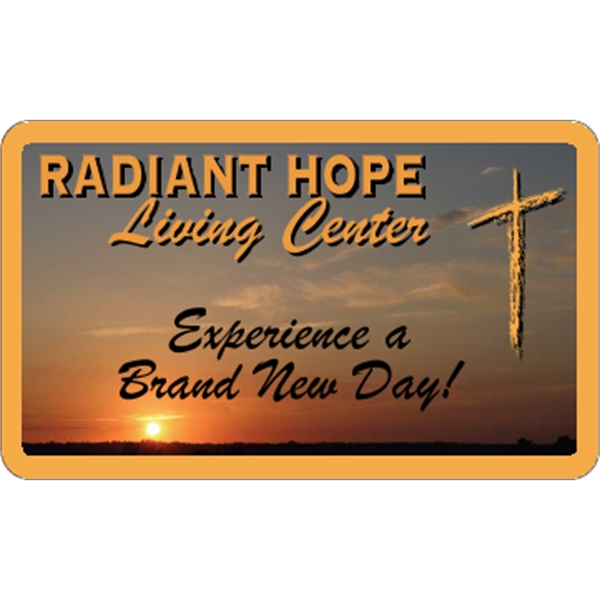 5" x 3" indoor labels with round corners, four color process... from ASI 89910 Stouse, LLC