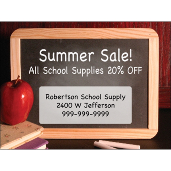 5" x 3.75" indoor labels with square corners, four color process... from ASI 89910 Stouse, LLC