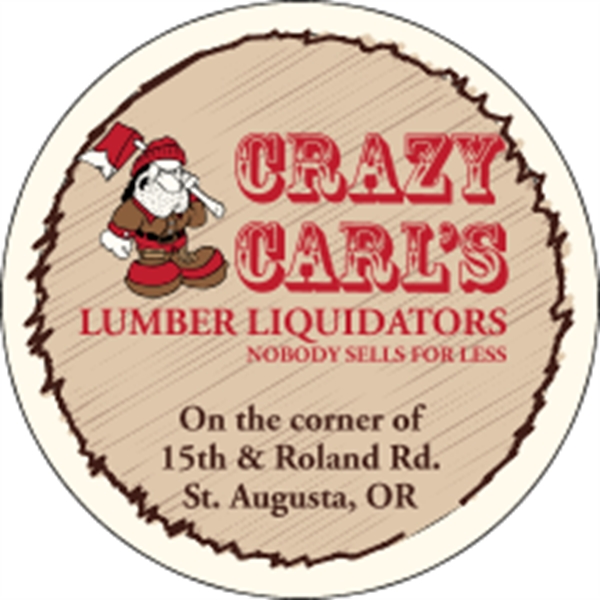 3" circle-shaped indoor label with four color process printing and your... from ASI 89910 Stouse, LLC